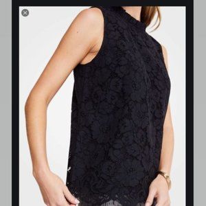 ANN TAYLOR Petite Floral Lace Shell